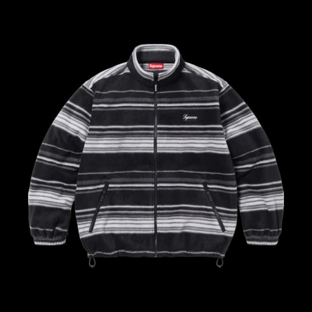 슈프림 스트라이프 플리스 집업 자켓