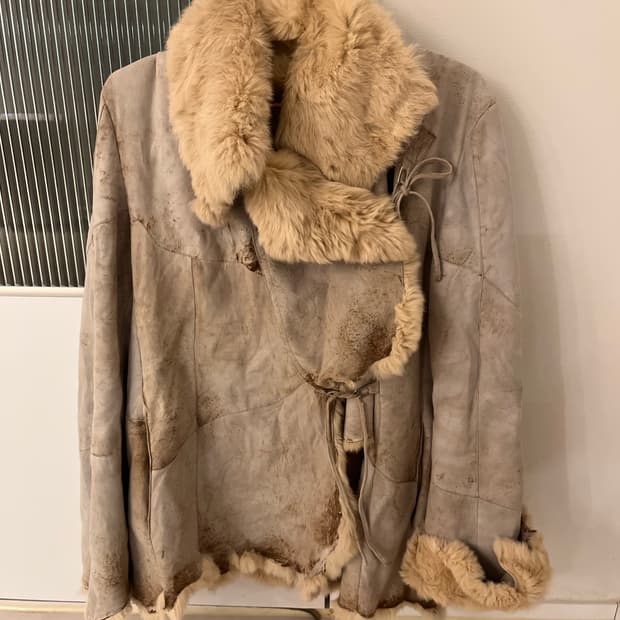 빈티지 스웨이드 퍼자켓