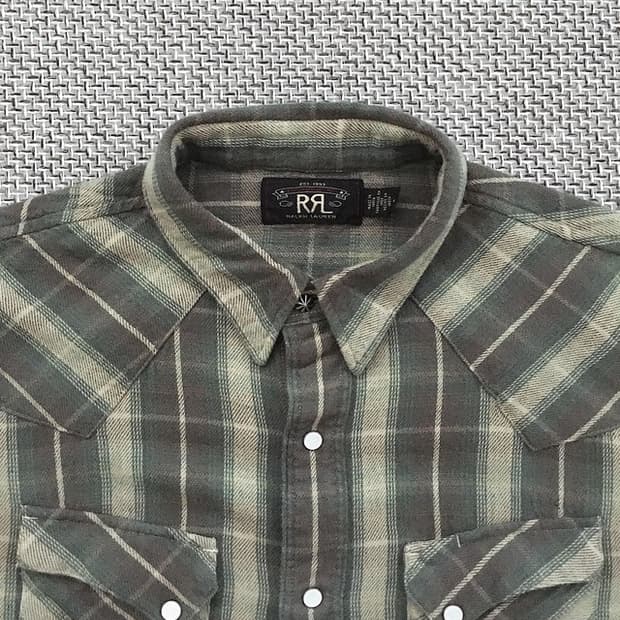 Concho&pearl snap western check shirts