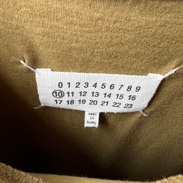 메종 마르지엘라 카키색 면티 48사이즈