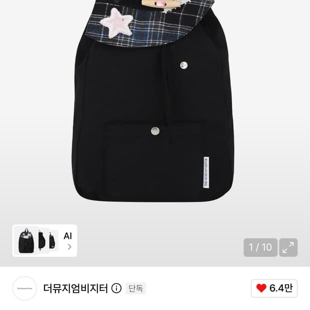 더뮤지엄비지터 백팩 (블랙)