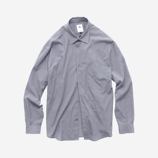 [4] 폴리테루 텐코셔츠 미드블루그레이