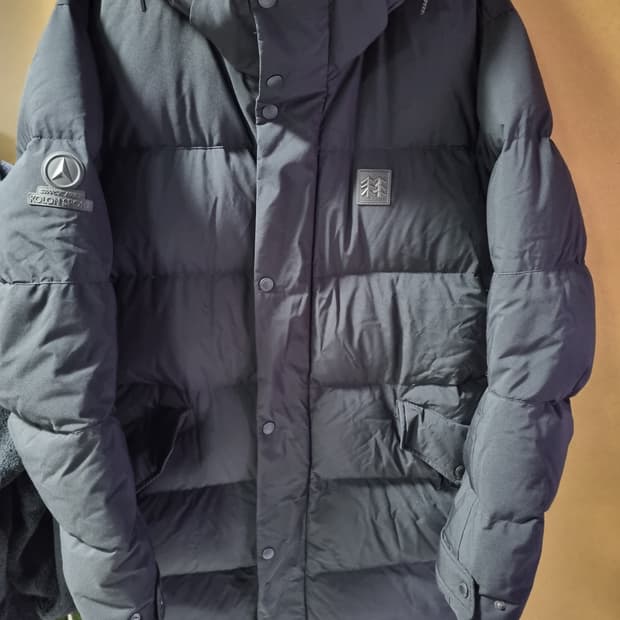 코오롱 남성 구스 롱패딩 