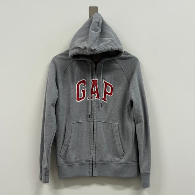 갭 GAP 로고 후드집업 그레이 S