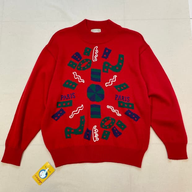 일본빈티지 paris 니트