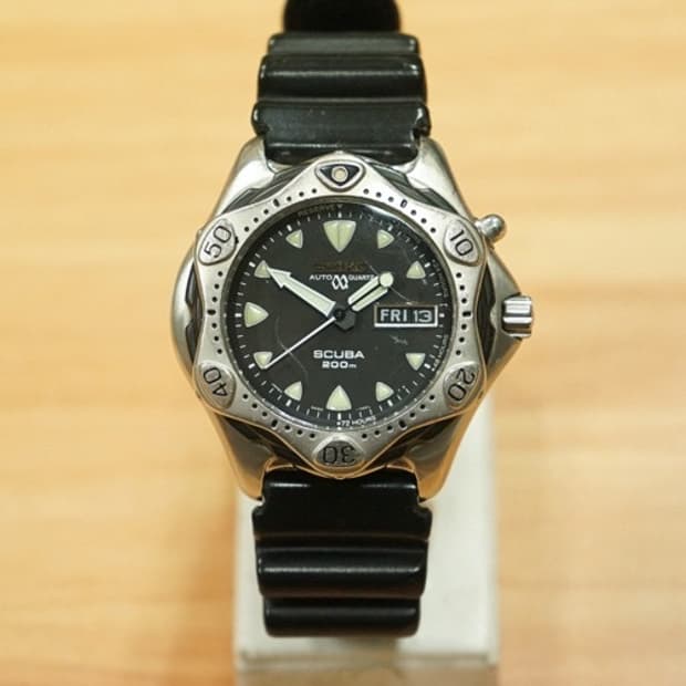 90s 세이코 starfish 5m23-7a10 다이버 오토 쿼츠 시계