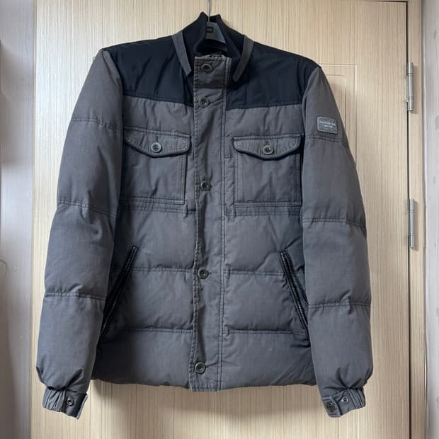 캘빈클라인 숏패딩 그레이