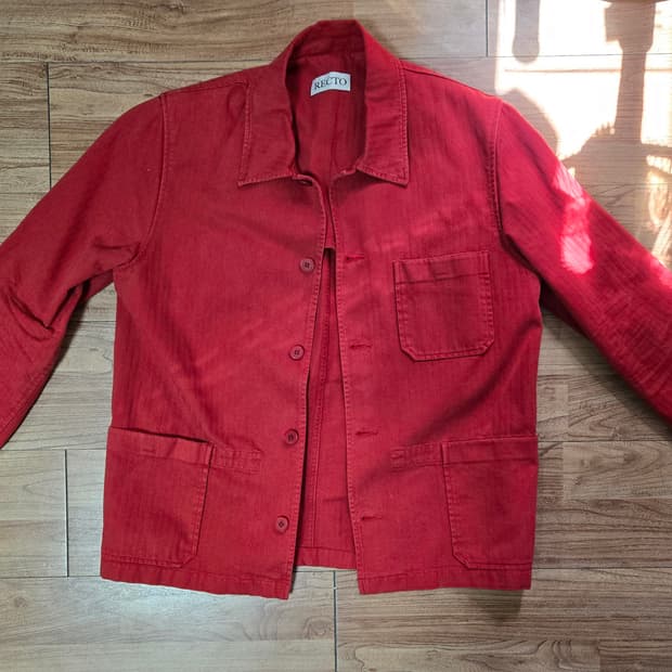 렉토 GARMENT DYED WORK JACKET (RED)