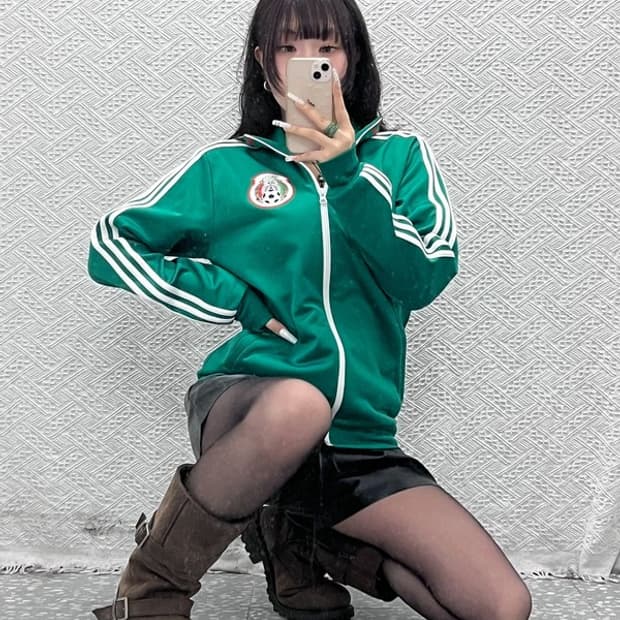 아디다스 올드스쿨 희귀 멕시코 FMF 국대 져지 집업 95 C10934