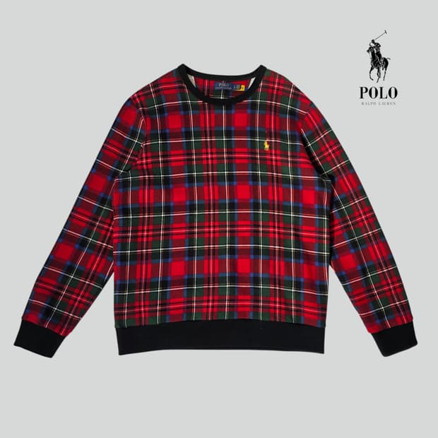 [L]폴로 랄프로렌 타탄 버팔로 체크 스웻셔츠(QR 인증)