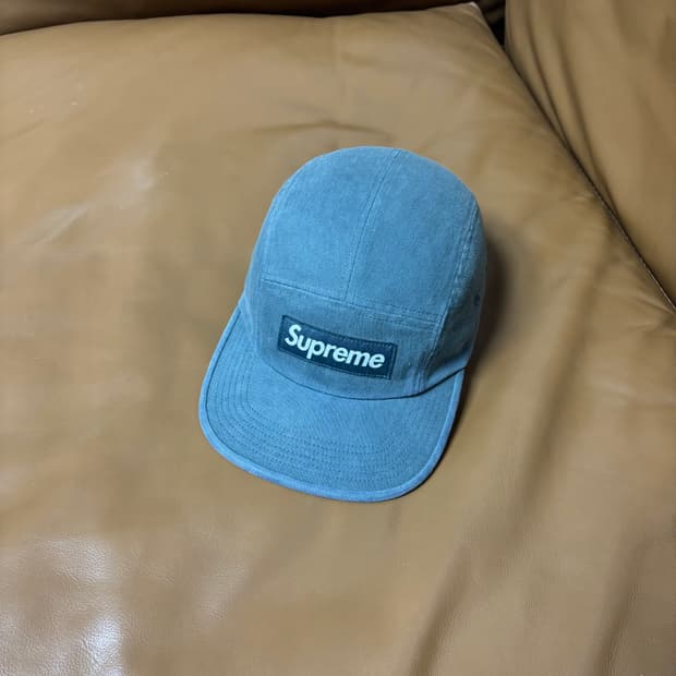 Supreme 슈프림 데님 캠프캡 모자 Washed Denim Teal