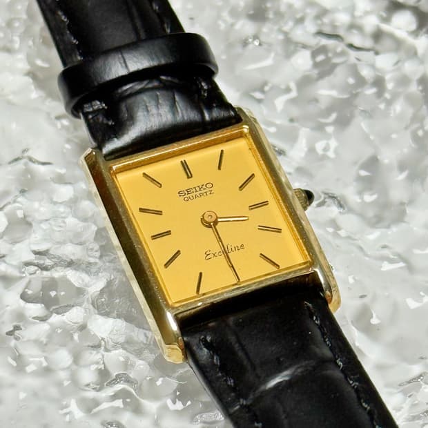 80's90's 세이코 빈티지 탱크 엑셀린 드레스 워치