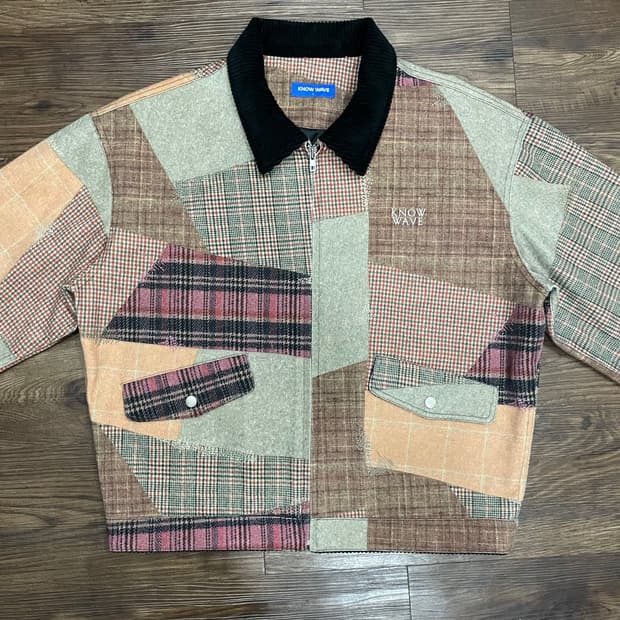 노우웨이브 패치워크 코튼 자켓