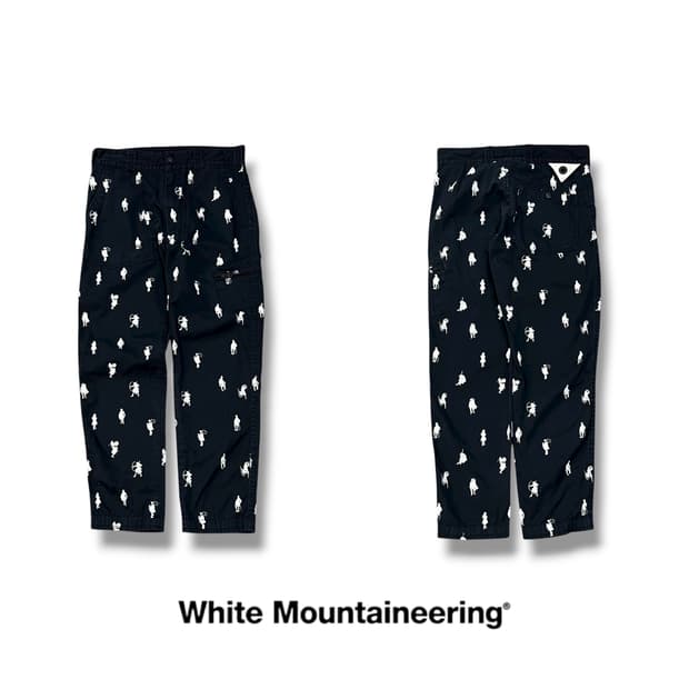  화이트 마운티니어링 패턴 워크 팬츠 y14074