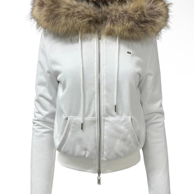  (새상품) 페일제이드 2024 FW 울프죠 후드집업 화이트 