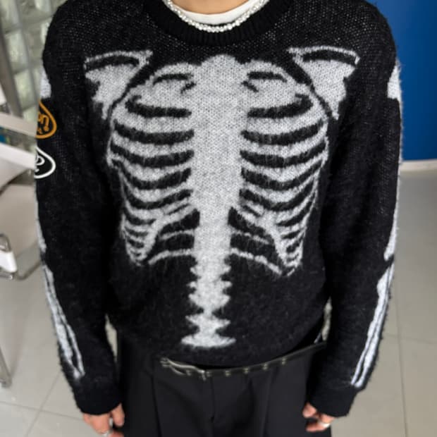 X AAO REAL BONE mohair blend knit  니트