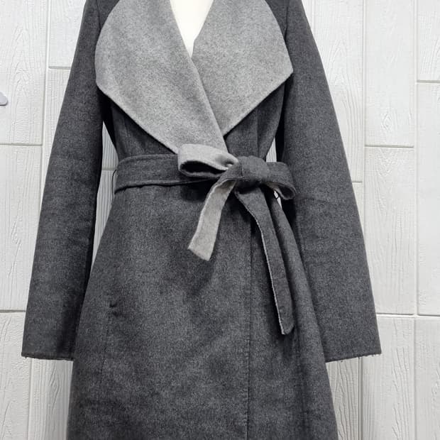 YESSE 회색 벨트 코트 90사이즈