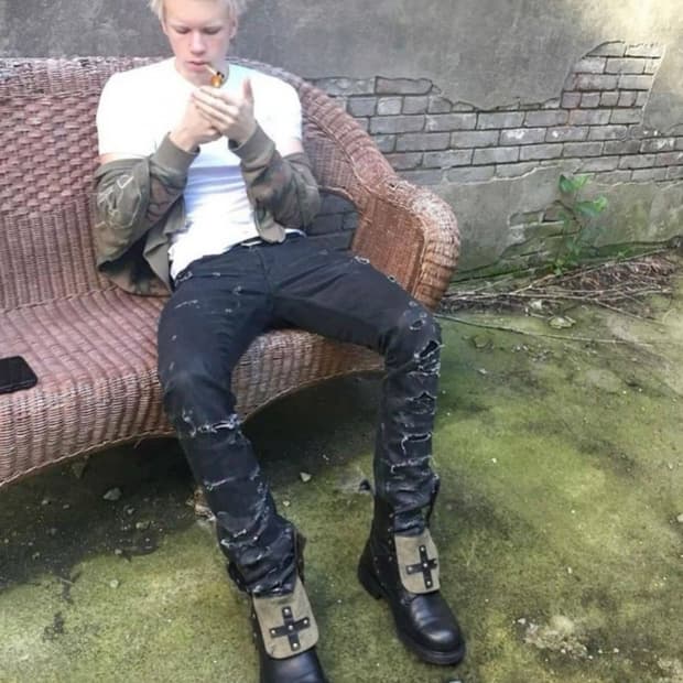 Rip van winkle 레이어드 military 컴뱃 부츠