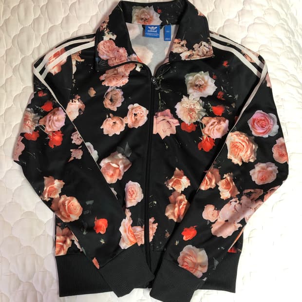 [아디다스 희귀 져지] 파이어버드 빅로고 삼선 플로랄트랙탑 져지 95