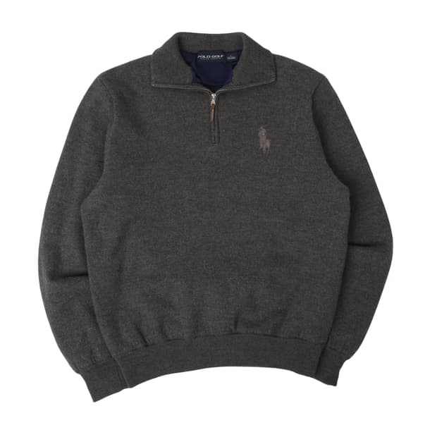 폴로 랄프로렌 그레이 빅포니 하프집업 니트