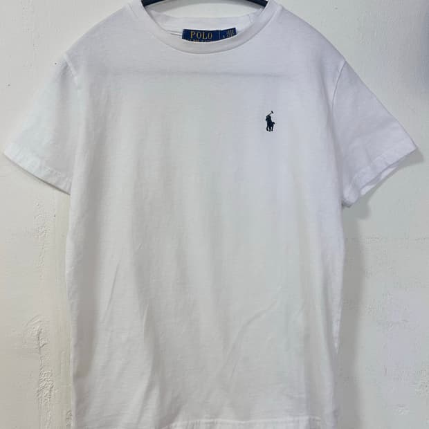 폴로 랄프로렌 화이트 반팔티 S