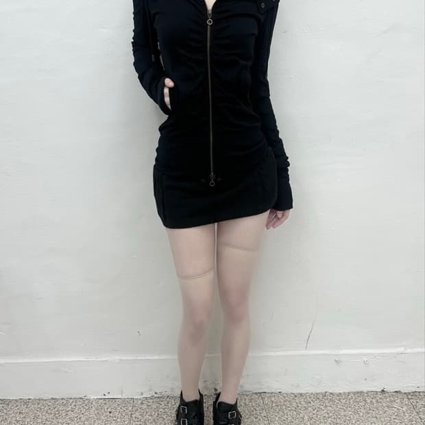 Janiss shirring hood jacket