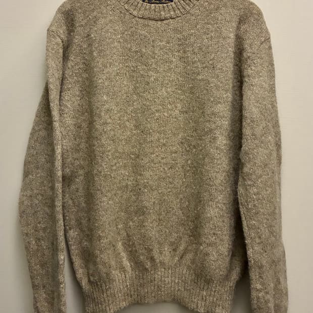 (M/100)브룩스브라더스 x 무신사 울 쉐기독 니트 스웨터 브라운