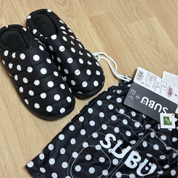 새상품) SUBU 스부 도트 패딩슬리퍼