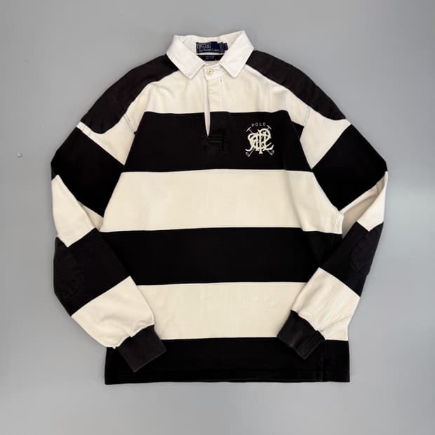 폴로 랄프로렌 루즈핏 90‘s 배색 럭비 스웻 셔츠