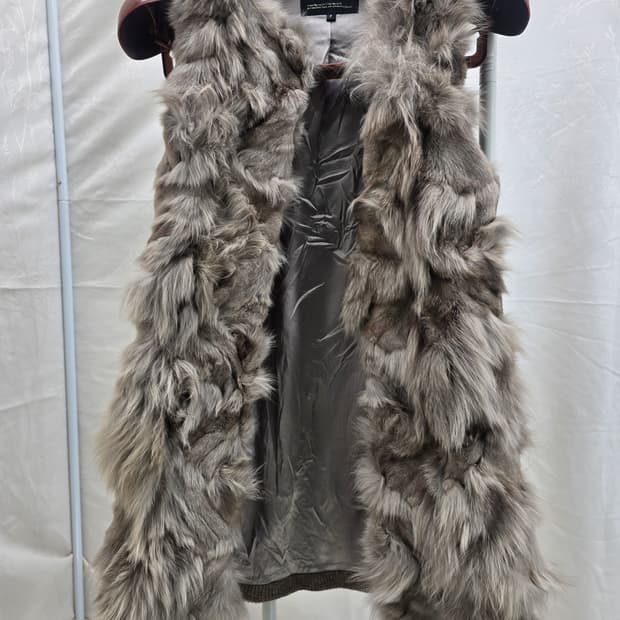 리얼 여우털 베스트 조끼