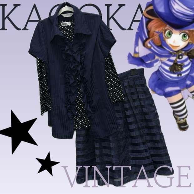 🐈‍⬛쇼콜라의 꼬마마녀 마계 코디세트🐈‍⬛ 도트 러블리 미디스커트