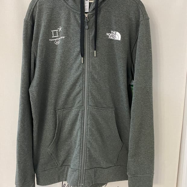 100)노스페이스 평창동계올림픽 회색 후드집업