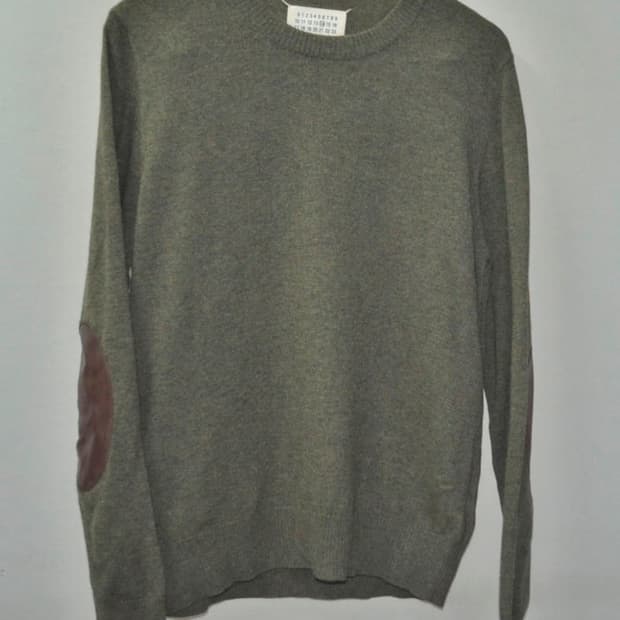 메종 마르지엘라 엘보우패치 니트