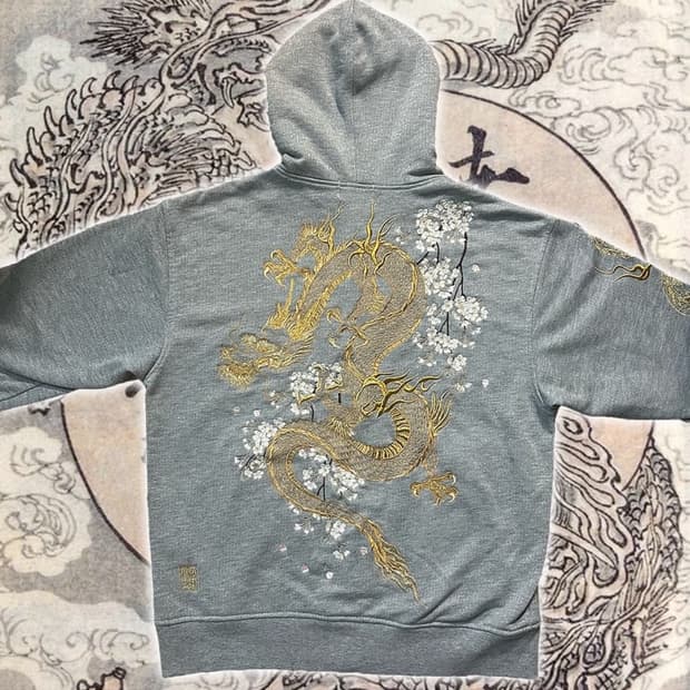 카라쿠리타마시 후드집업 hooded zip-up (L)