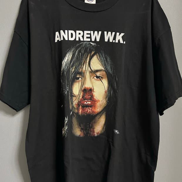 00s USA ANDREW W.K. I Get Wet 빈티지 앨범 티셔츠