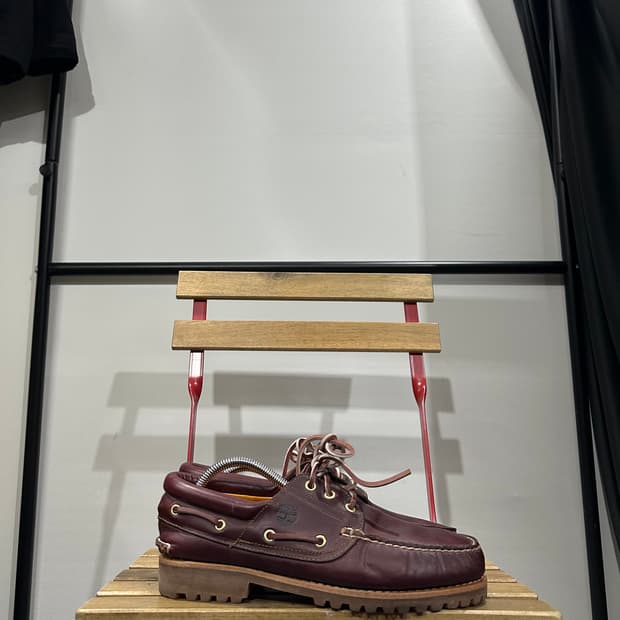 270) 팀버랜드 보트화 남성 남자 구두 보트 3 아이 버건디