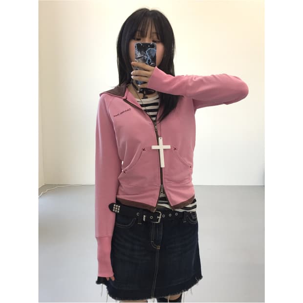 Calvin Klein Pink Zip Up Hoodies