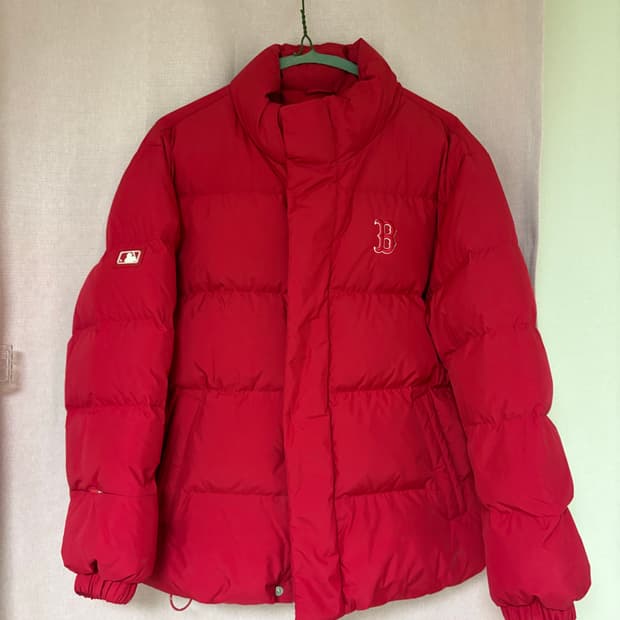 MLB 보스턴 덕다운 레드 숏패딩