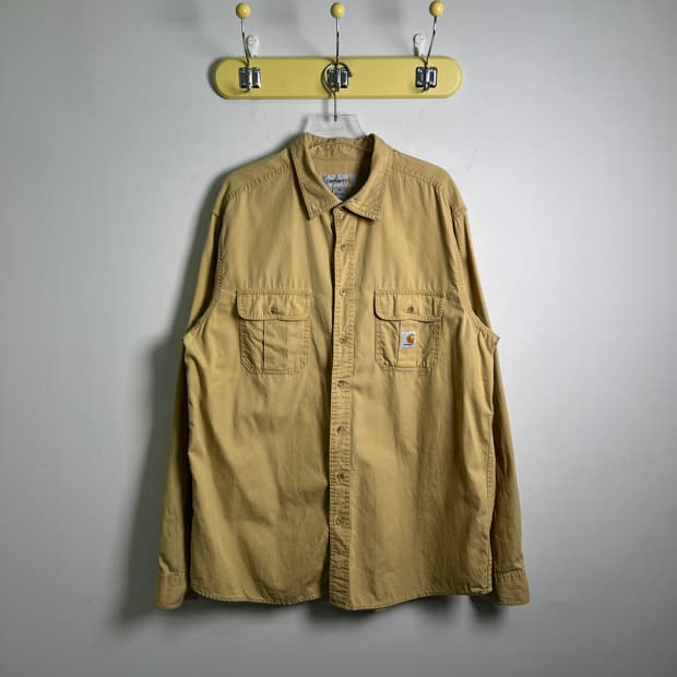 carhartt 칼하트 베이지 포켓 워크 셔츠 XL