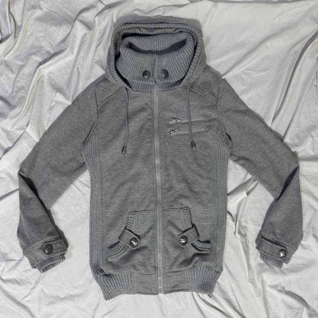 Sorridere 하이넥 스웻 후드집업 자켓 y2k lgb goa