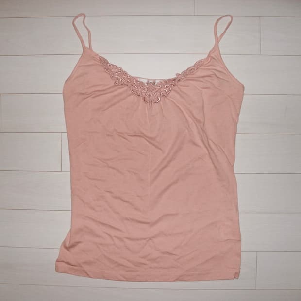 페어리 레이스 슬리브리스 빈티지 나시 핑크 모리걸 하구미 갸루