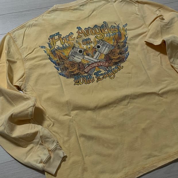 아웃스탠딩 빈티지 롱슬리브 옐로우