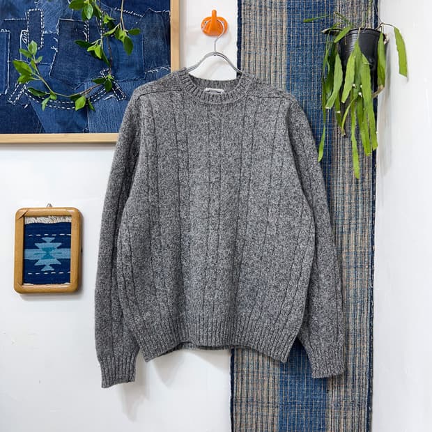 S’RIBBON Raglan Cable Knit Sweater