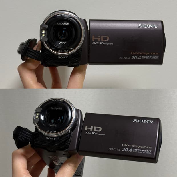 SONY HDR-CX590V 소니캠코더 소니핸디캠 빈티지캠코더 디카