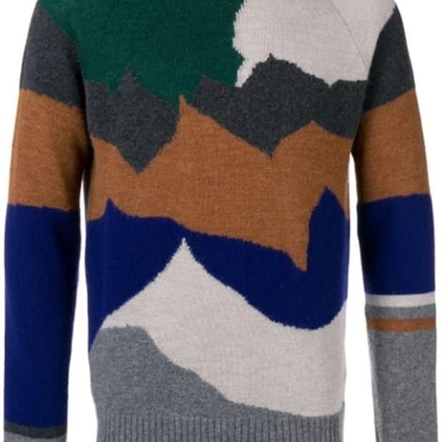랑방 / Landscape Intarsia Crewneck Sweater