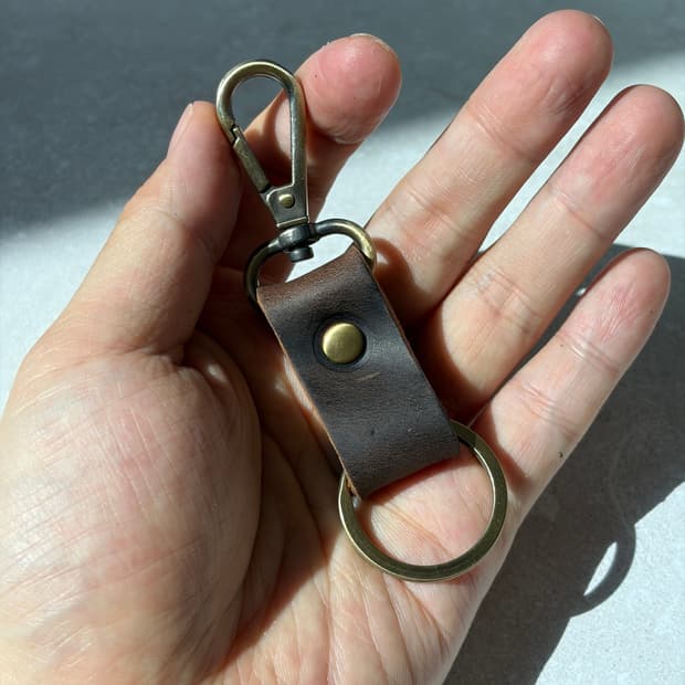 Oribell 베지터블 소가죽 멀티 유틸리티 키링 열쇠고리