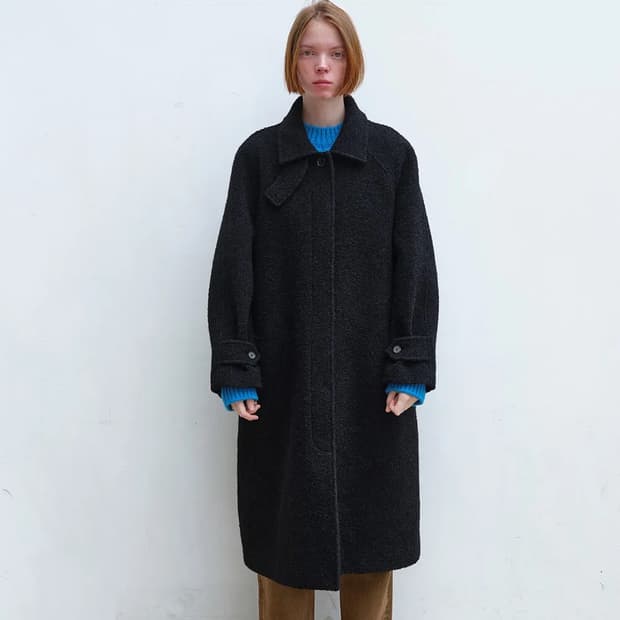 엔조블루스 발마칸 코트 Black