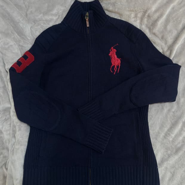 [s] 폴로 빅포니 네이비 니트 집업