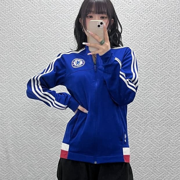 아디다스 빈티지 15-16 레트로 첼시유니폼 져지 집업 90 C11228