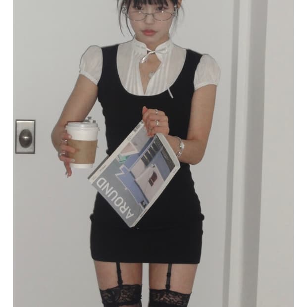 미개봉 엔젤넘버555 엔넘파 이터널 걸후드 원피스 드레스